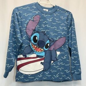 Walt Disney World Surfing Stitch Celebration Crew Spirit Jersey AOP Blue Small